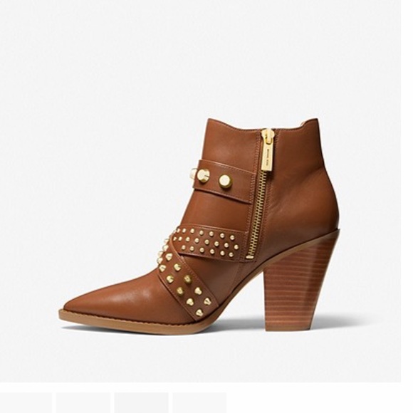 Michael Kors Dover Astor Stud Leather Ankle Boot ✨brand new✨ - Picture 2 of 5